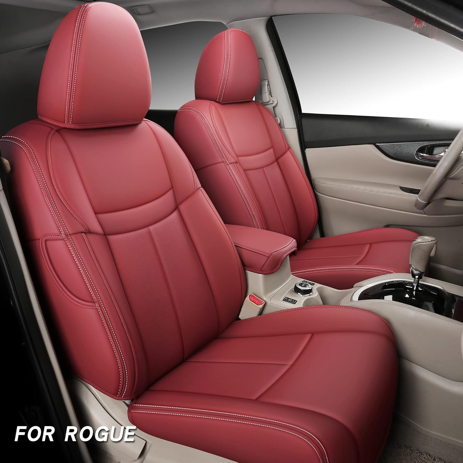 Full Coverage Faux Leather Car Seat Covers for Nissan Rogue G8005