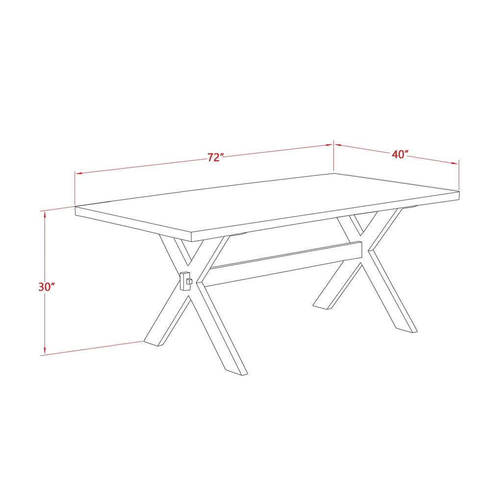 6-Piece Wooden Dining Table Set with Gray Smoke Linen Fabric Seat Chairs and Bench T6607