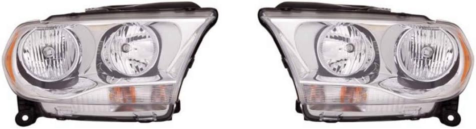Chrome Headlight Assembly Pair for Dodge Durango 2011 2012 2013 V861