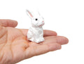 Miniature Wooden Rabbit Figurine, Hand-Made, 2" Z278