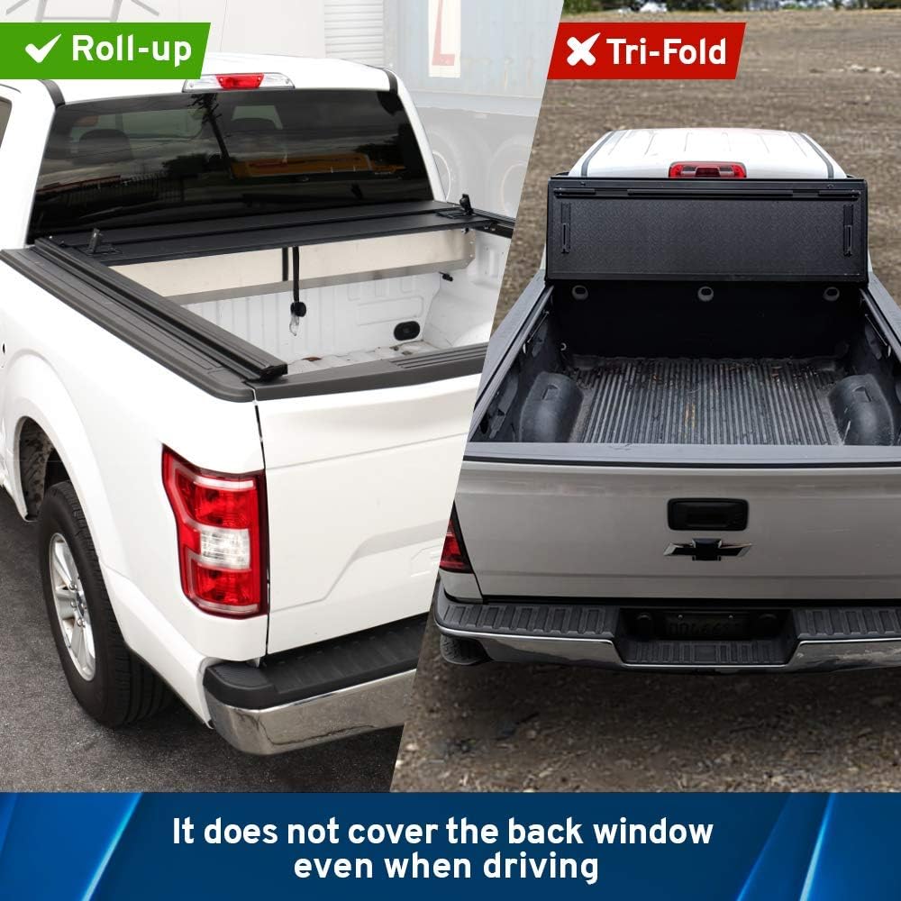 Matte Black Aluminum Retractable Hard Tonneau Cover I7099