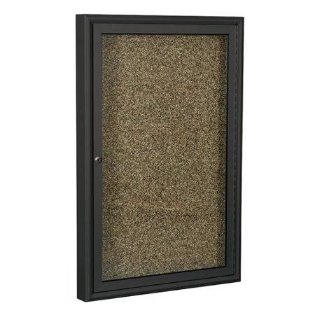 Blue Enclosed Cabinet Bulletin Board E6718