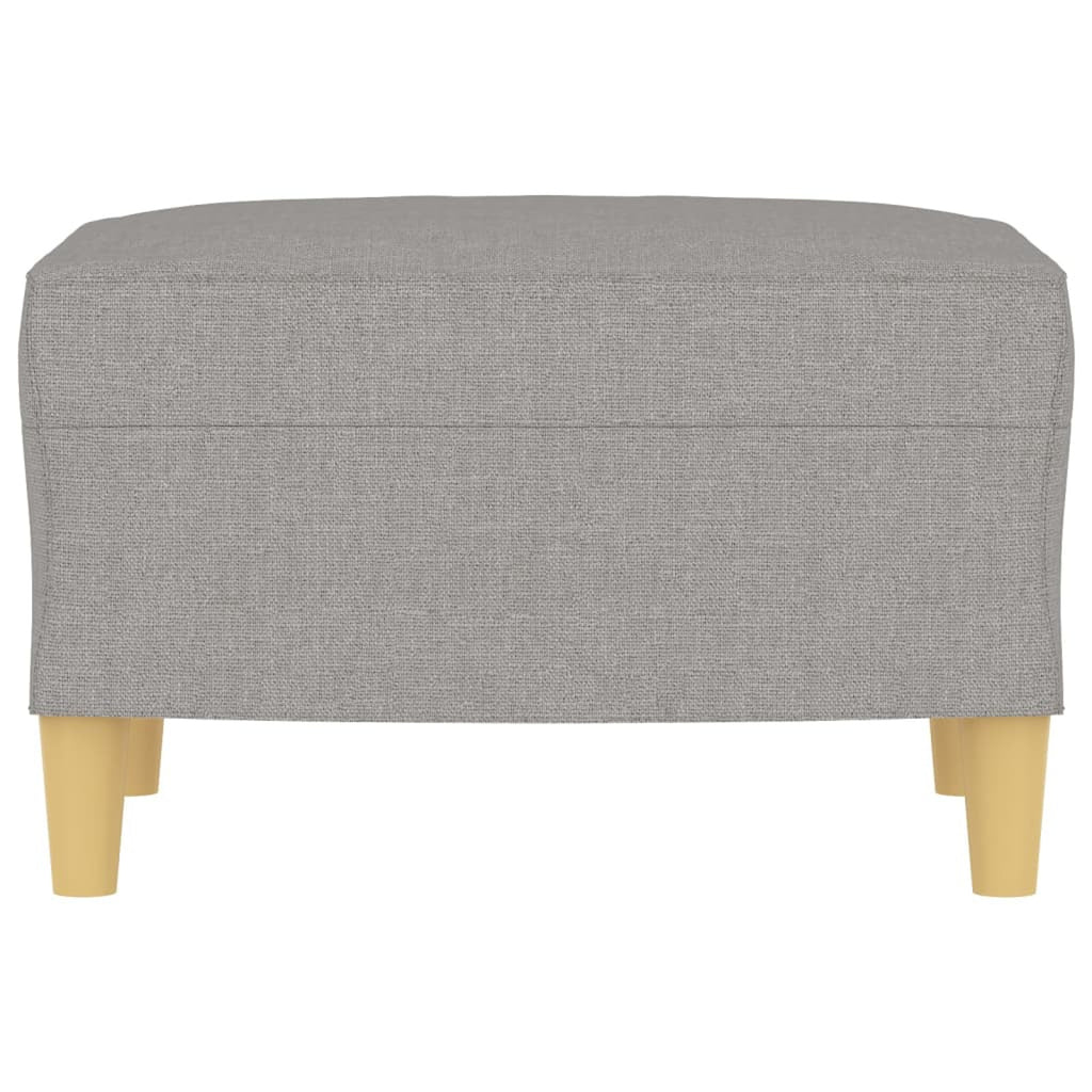 Fabric Padded Ottoman with Wood Legs Stool A67305