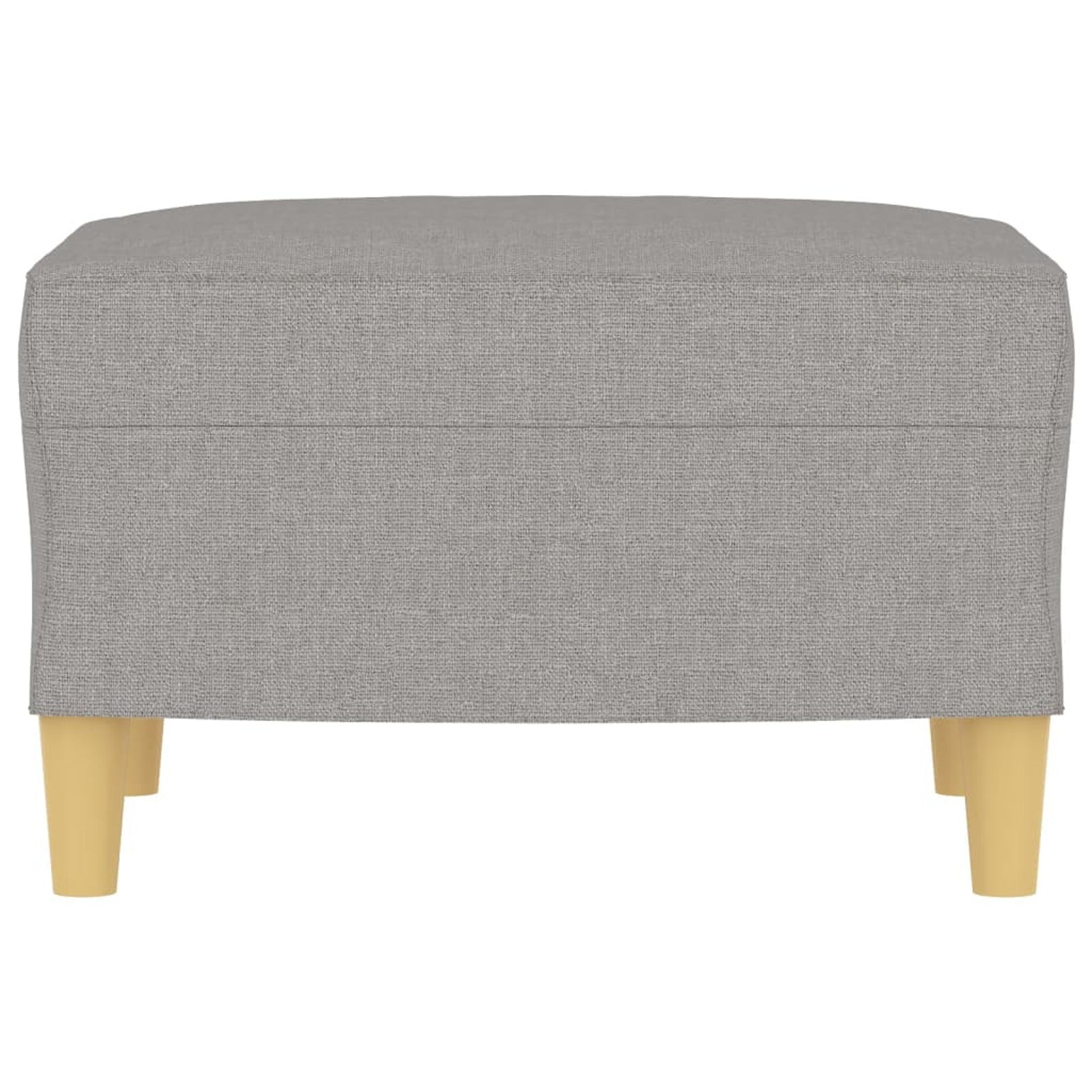 Fabric Padded Ottoman with Wood Legs Stool A67305