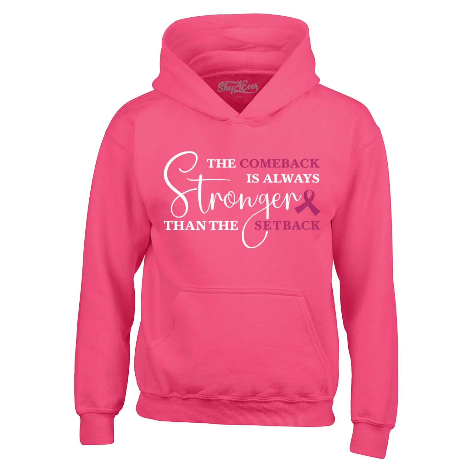 Heliconia Pink Hooded Sweatshirt Hoodie Medium E26939