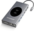 15-in-1 USB C Hub Multiport Adapter with Wireless Phone Charger P882243