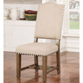 Rustic Oak Solid Wood Side Chairs Set of 2 V618734