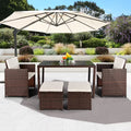 5-Piece PE Rattan Outdoor Dining Set U790541
