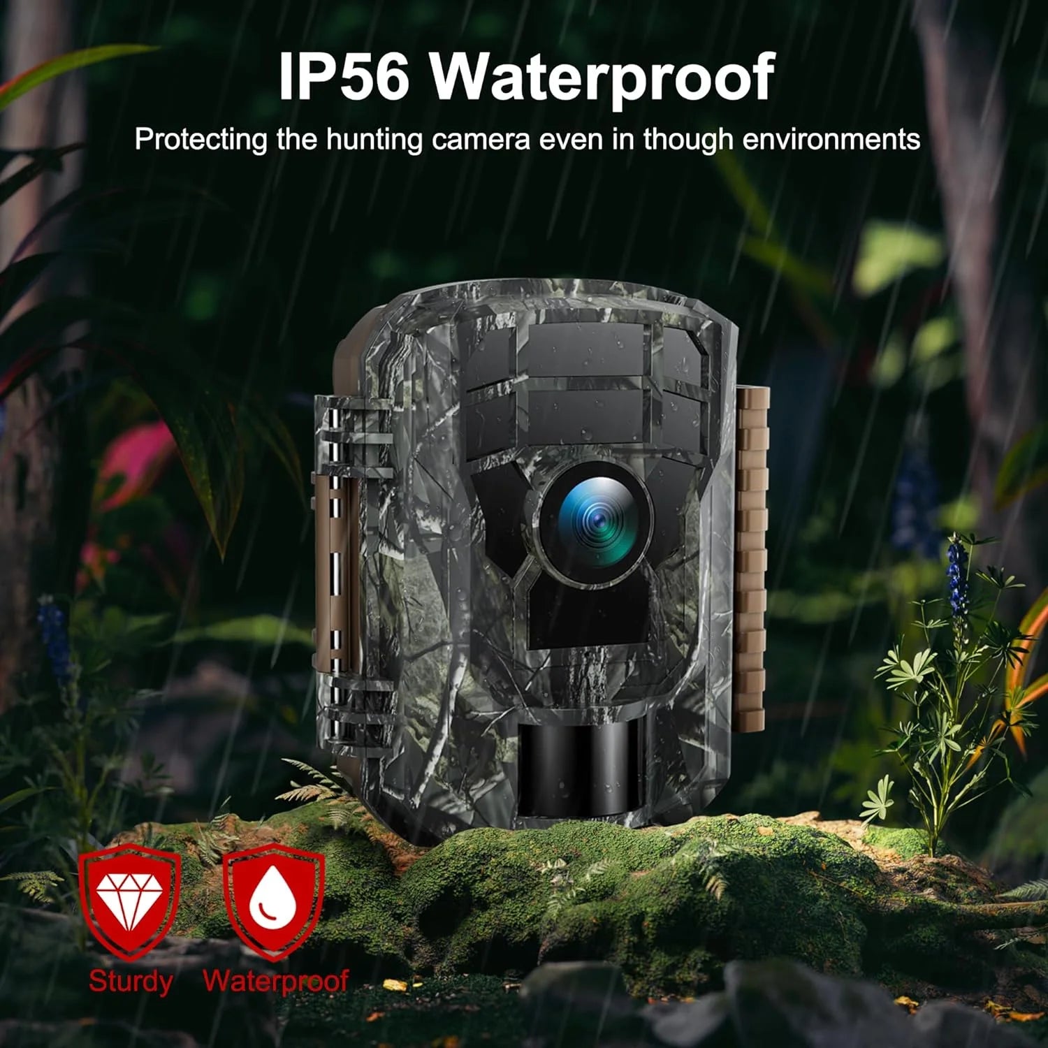 2 Pack 36MP 2K Waterproof Trail Camera with Infrared Night Vision K9182