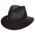 Black Packable Mesh Safari Fedora Hat Q204602