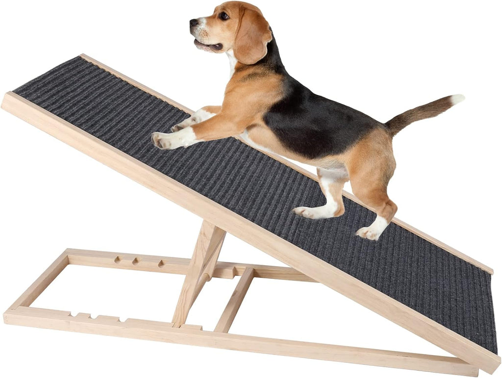 Wooden Pet Ramp with Non Slip Carpet Surface N45126