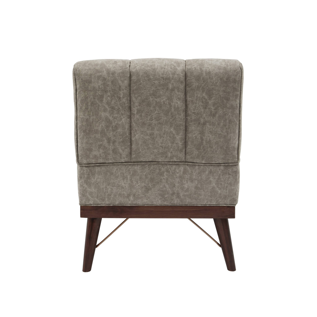 Grey Wood Base Accent Chair N1014