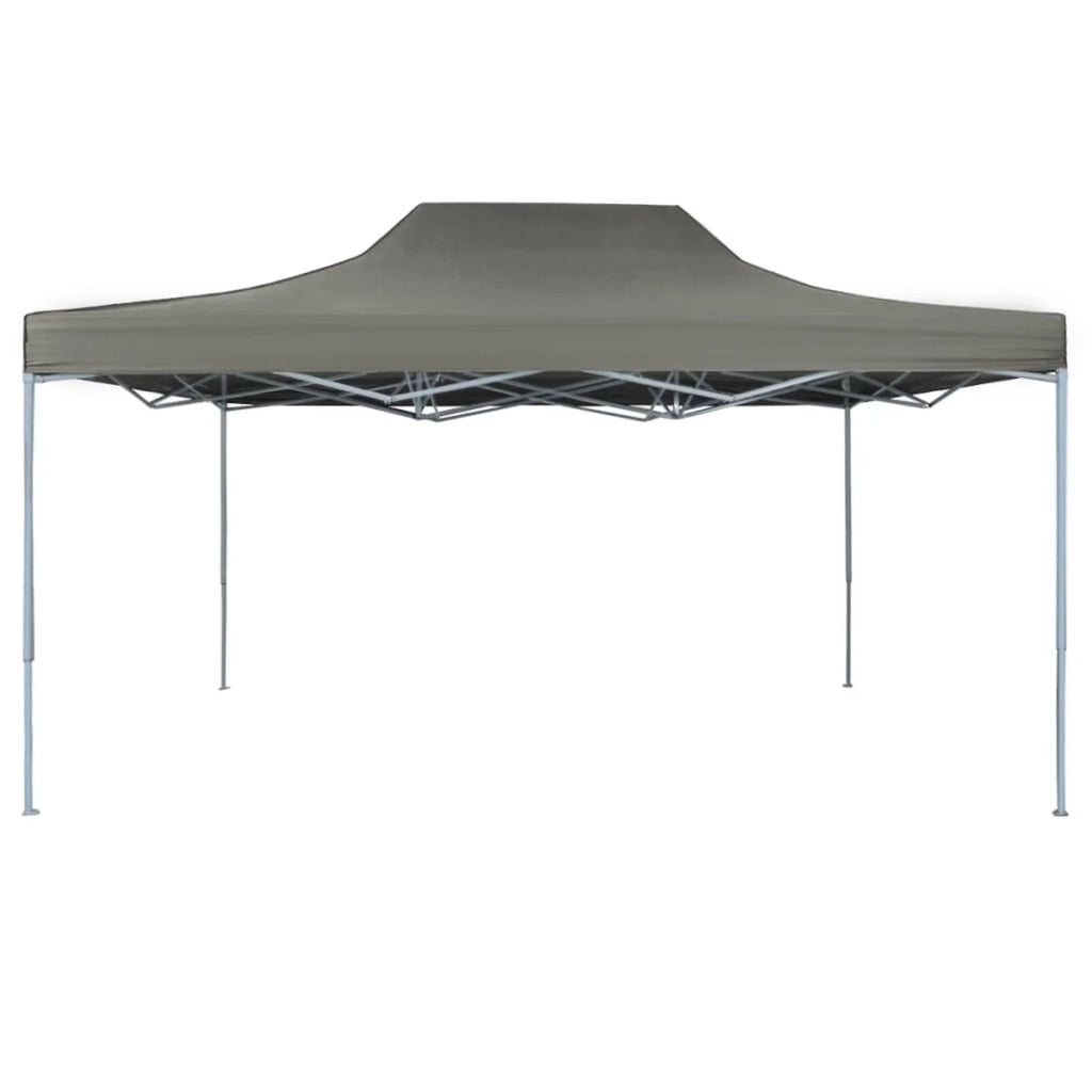 Folding Party Tent Outdoor Gazebo Canopy Steel Frame Sunshade Shelter Anthracite 9.8ft x 13.1ft x 10.3ft D856693