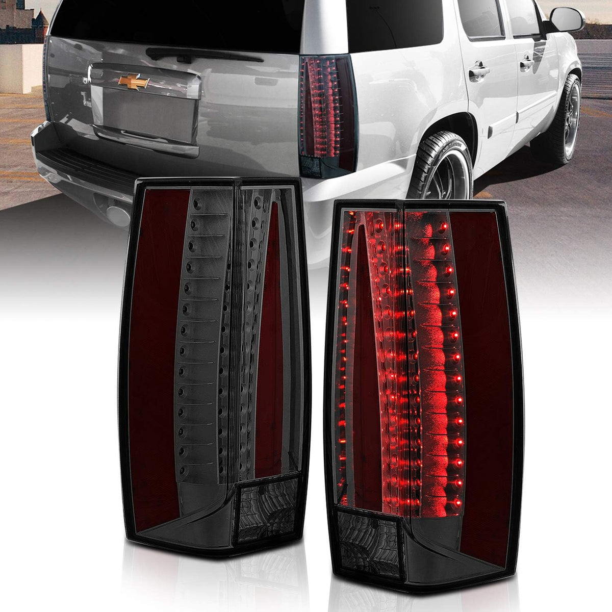 Smoke LED Replacement Tail Lights Pair K361604