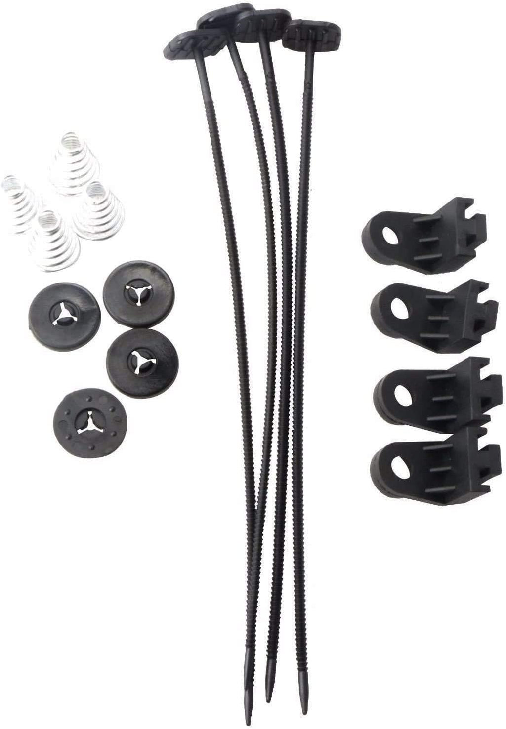 Black 12V Electric Radiator Fan Mounting Kit 14 Inch Set of 2 F1679