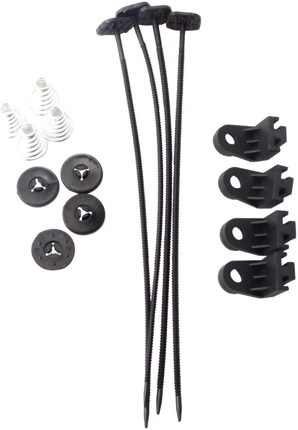 Black 12V Electric Radiator Fan Mounting Kit 14 Inch Set of 2 F1679