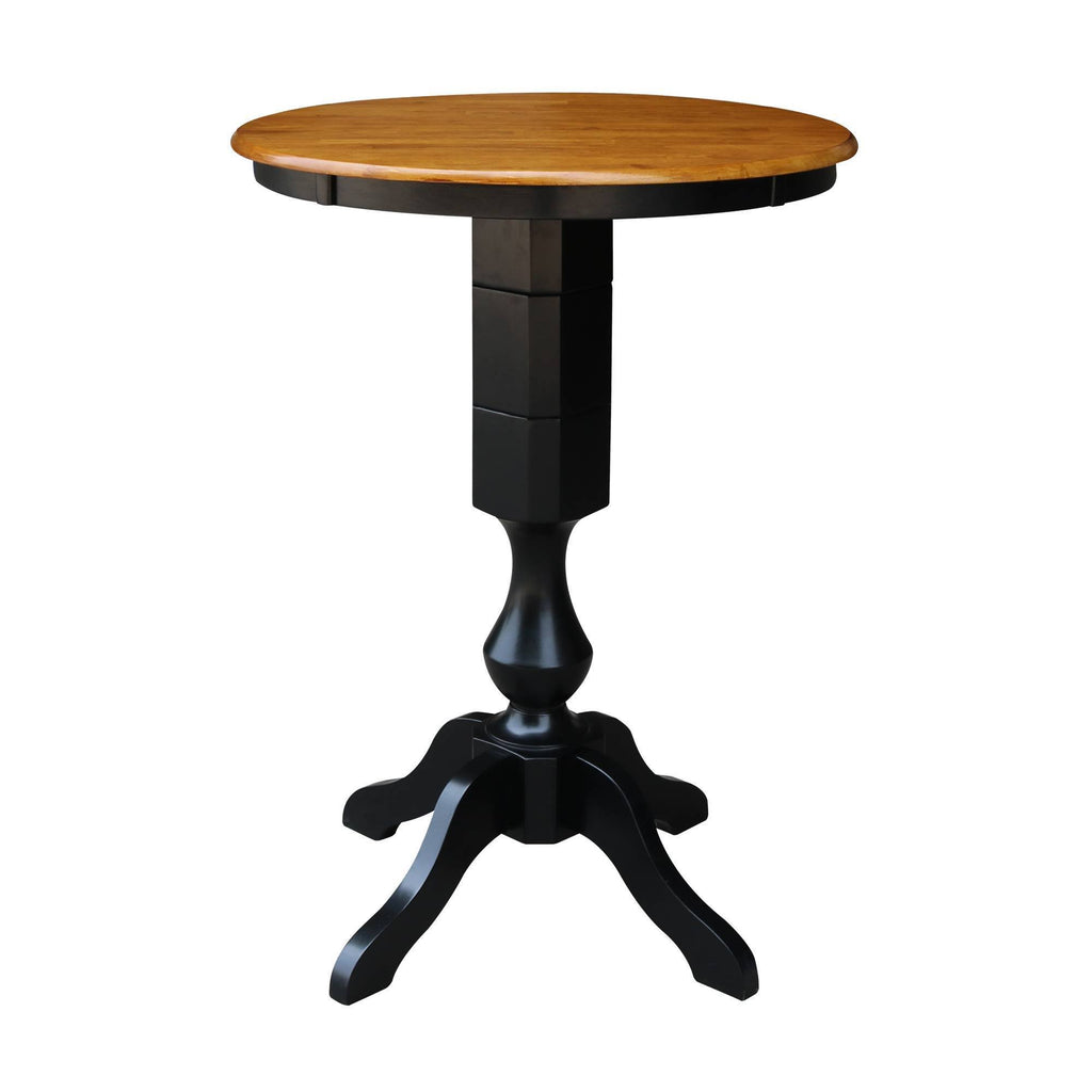 Round Pedestal Bar Height Table with 2 Bar Height Stools X4380