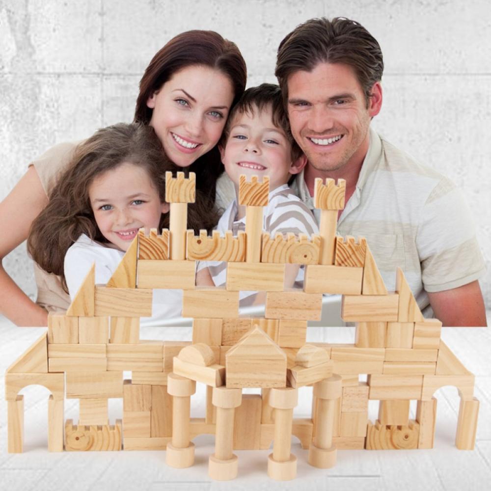162Pcs Wooden Building Blocks Set Y10069