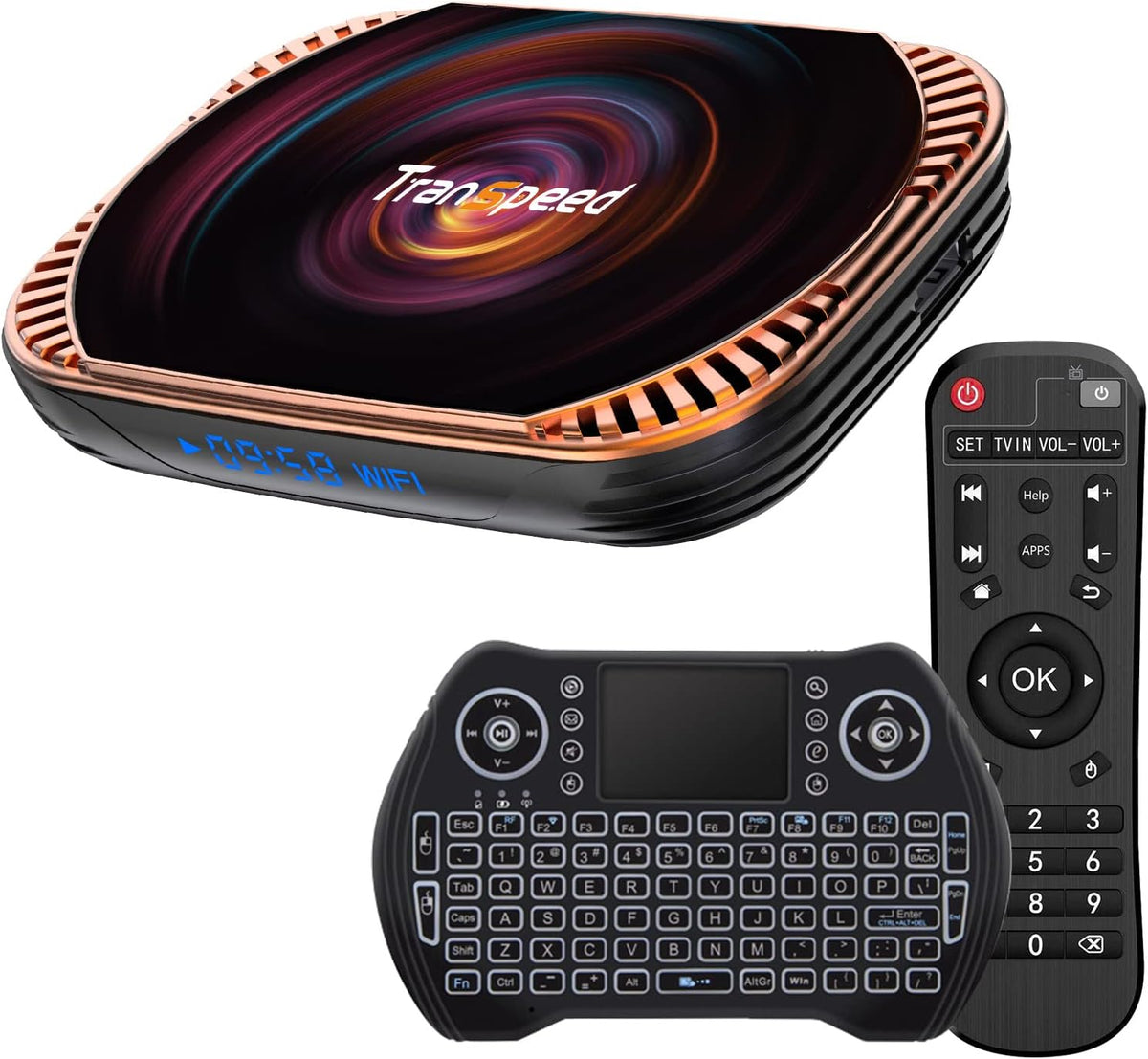 Android TV Box 4GB RAM 64GB ROM with Mini Wireless Keyboard Pack of 2 T2281