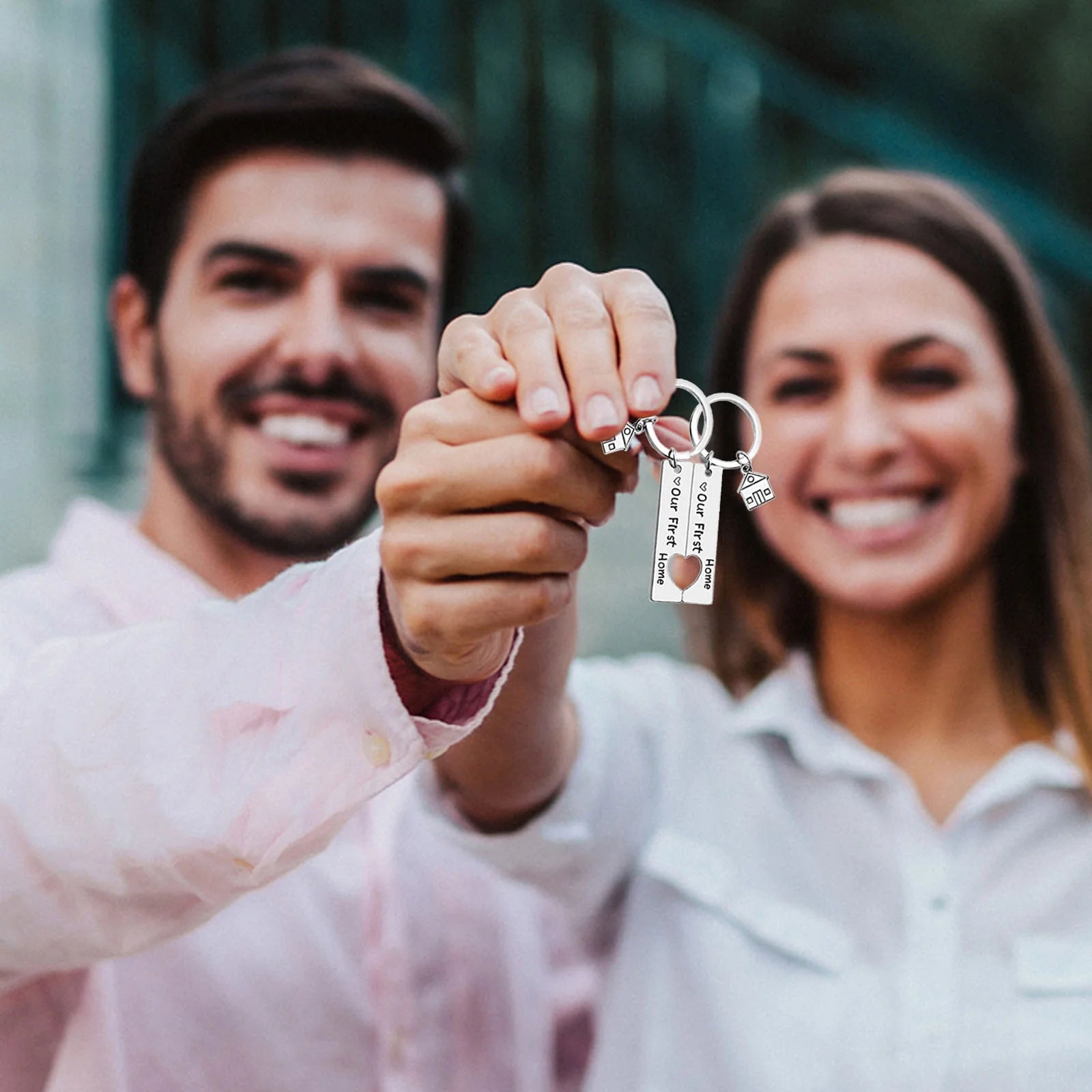 Our First Home Keychains New House Keychain House Keyrings Housewarming Gift Person Alarm Heavy Duty Key Ring Key Rings For Crafts Blank Keys Teasers For Women Womens Slim T2767