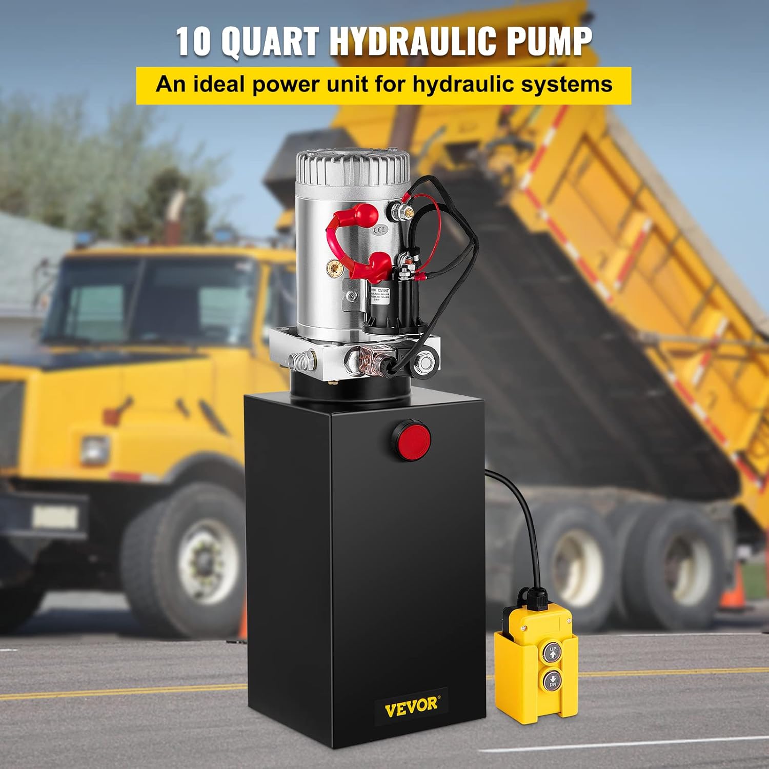 10 Quart 12V DC Single Acting Hydraulic Pump W504057