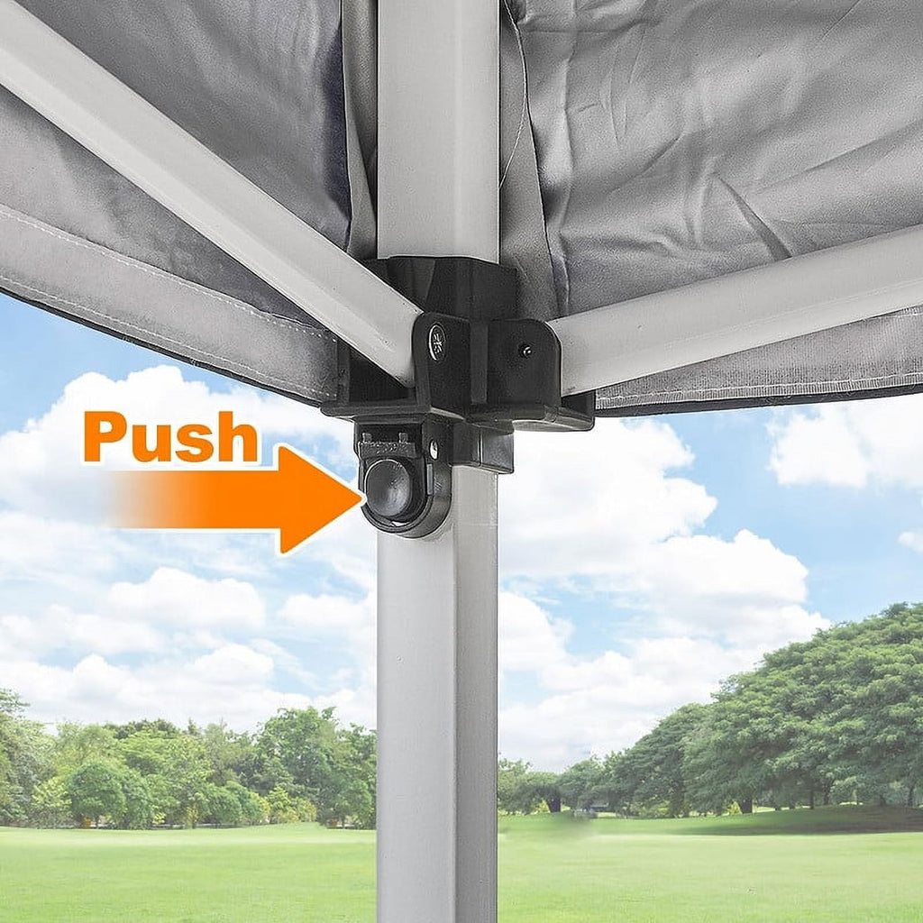 2x2m Pop-up Gazebo Canopy Tent with 4 Side Panels & Carry Bag Steel Frame Waterproof U391976