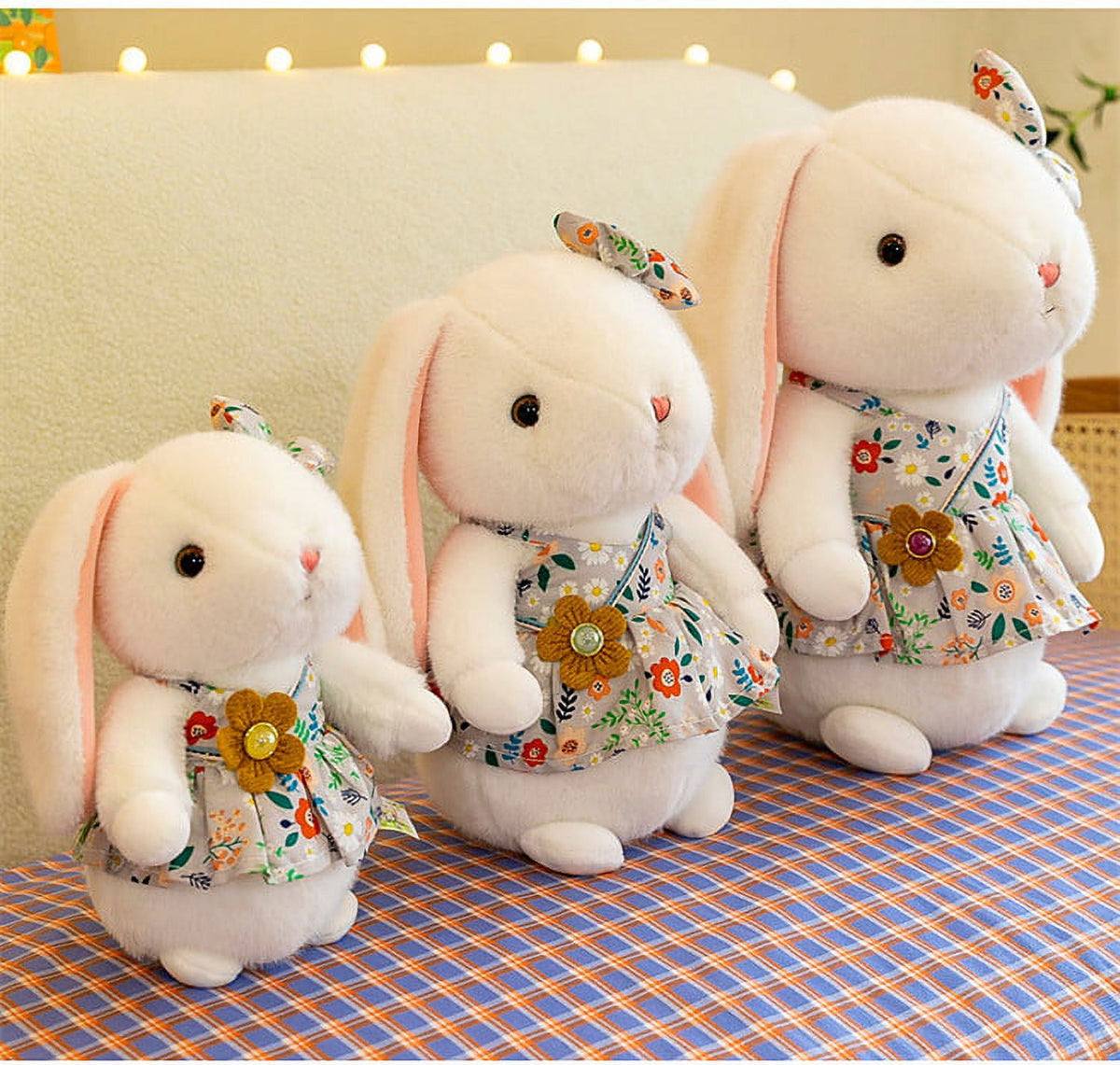 Easter Bunny Plush Stuffed Toy with Floppy Ears E75723