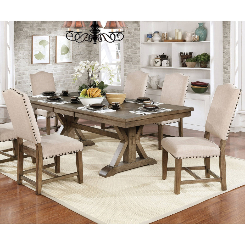 Rustic Oak Solid Wood Side Chairs Set of 2 V618734