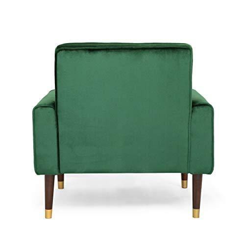 Emerald Velvet Button-Tufted Armchair C4308