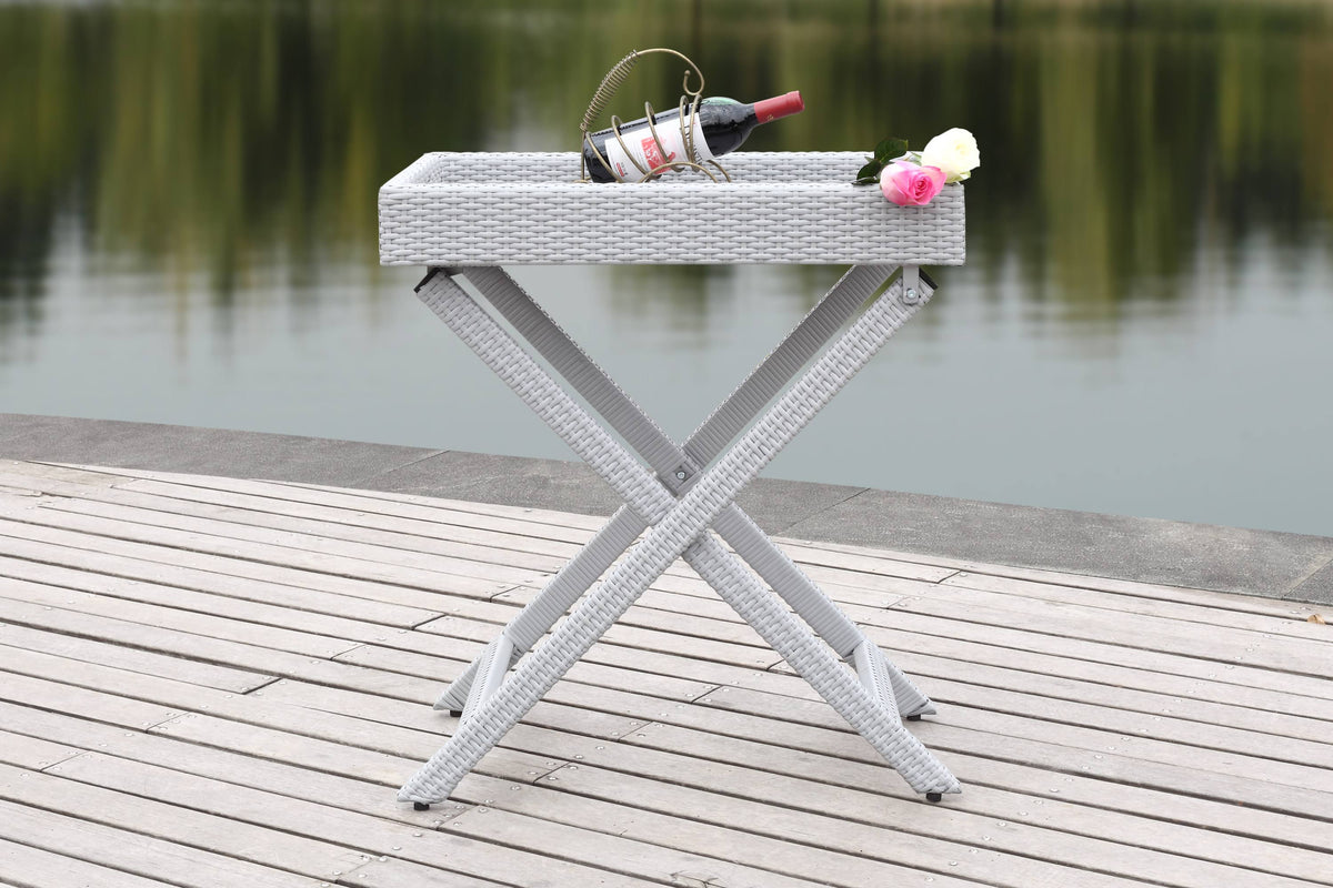 Grey Folding Tray Table K119