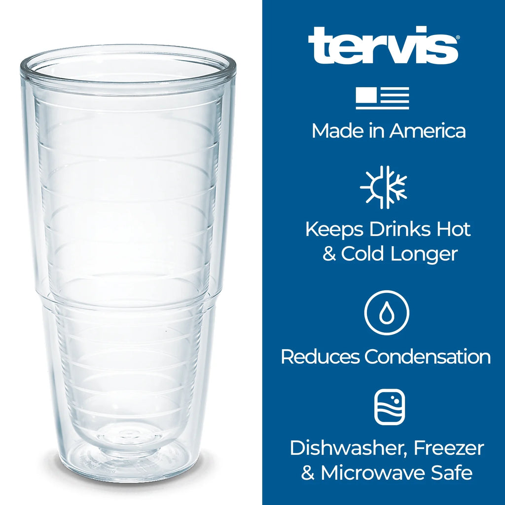 Double Walled Insulated Tumbler Travel Cup, 24oz, Clear S310