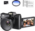 4K Digital Vlogging Camera with WiFi, 48MP, 3.0" IPS Flip Screen, 16X Digital Zoom P6128