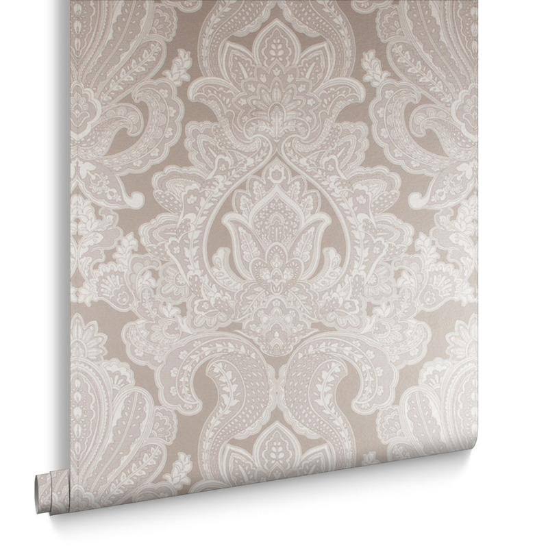Souk Damask Cardamom Wallpaper D6812