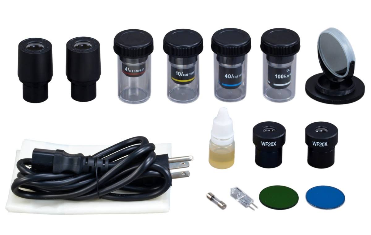 Compound Binocular Microscope with Aluminum Carrying Case A2376