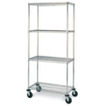 4-Shelf Mobile Cart Chrome O1704
