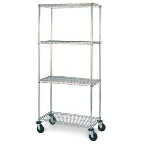4-Shelf Mobile Cart Chrome O1704