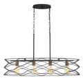 Mottled Black with Gold Kitchen Island Light H7478