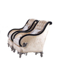 Black & Silver Wood Trim Chair Set 2 O72993