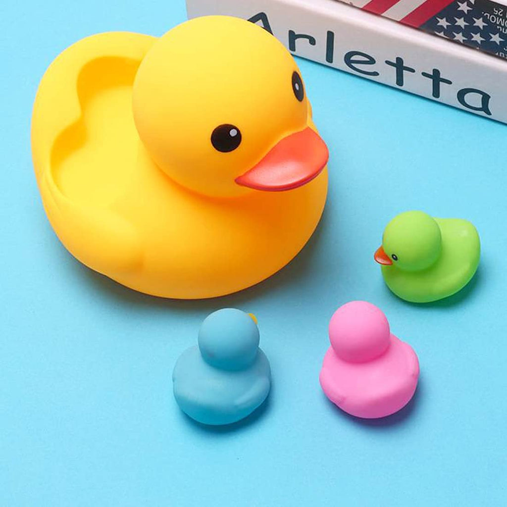 Colorful Rubber Ducky Bath Toys 4Pcs L105940