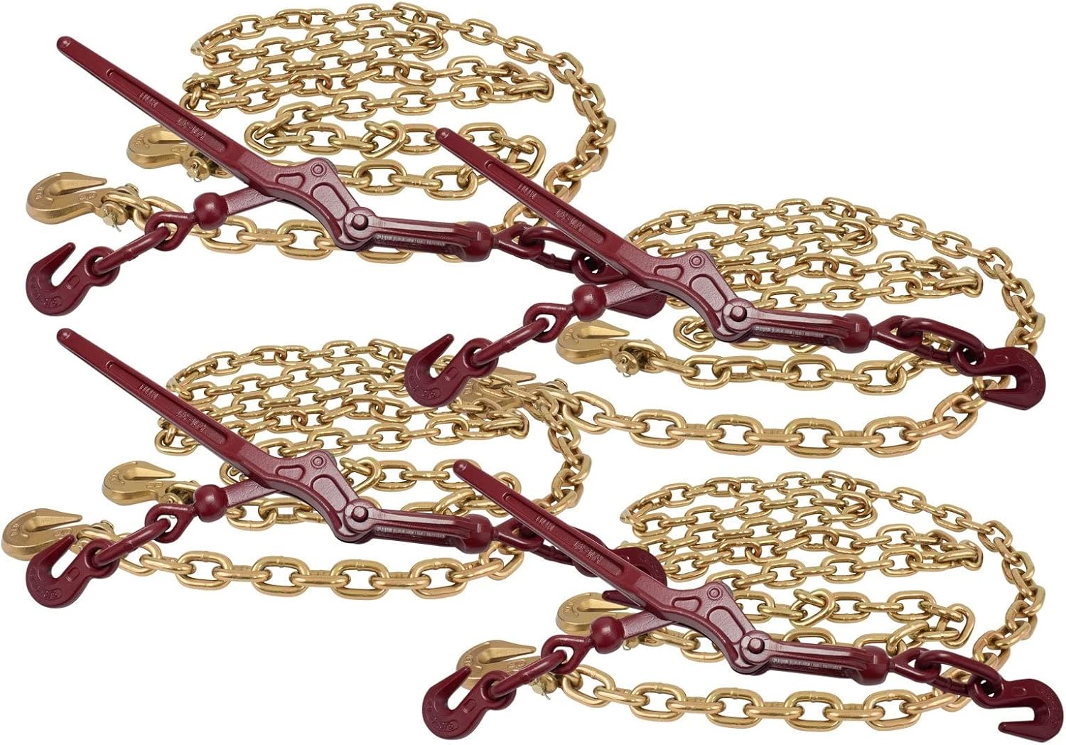 5/16" Grade 70 Chain and Binder Kit with Grab Hooks D754