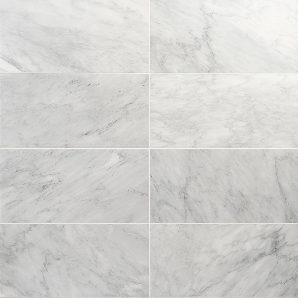 White 12x24 Polished Marble Tile H468550
