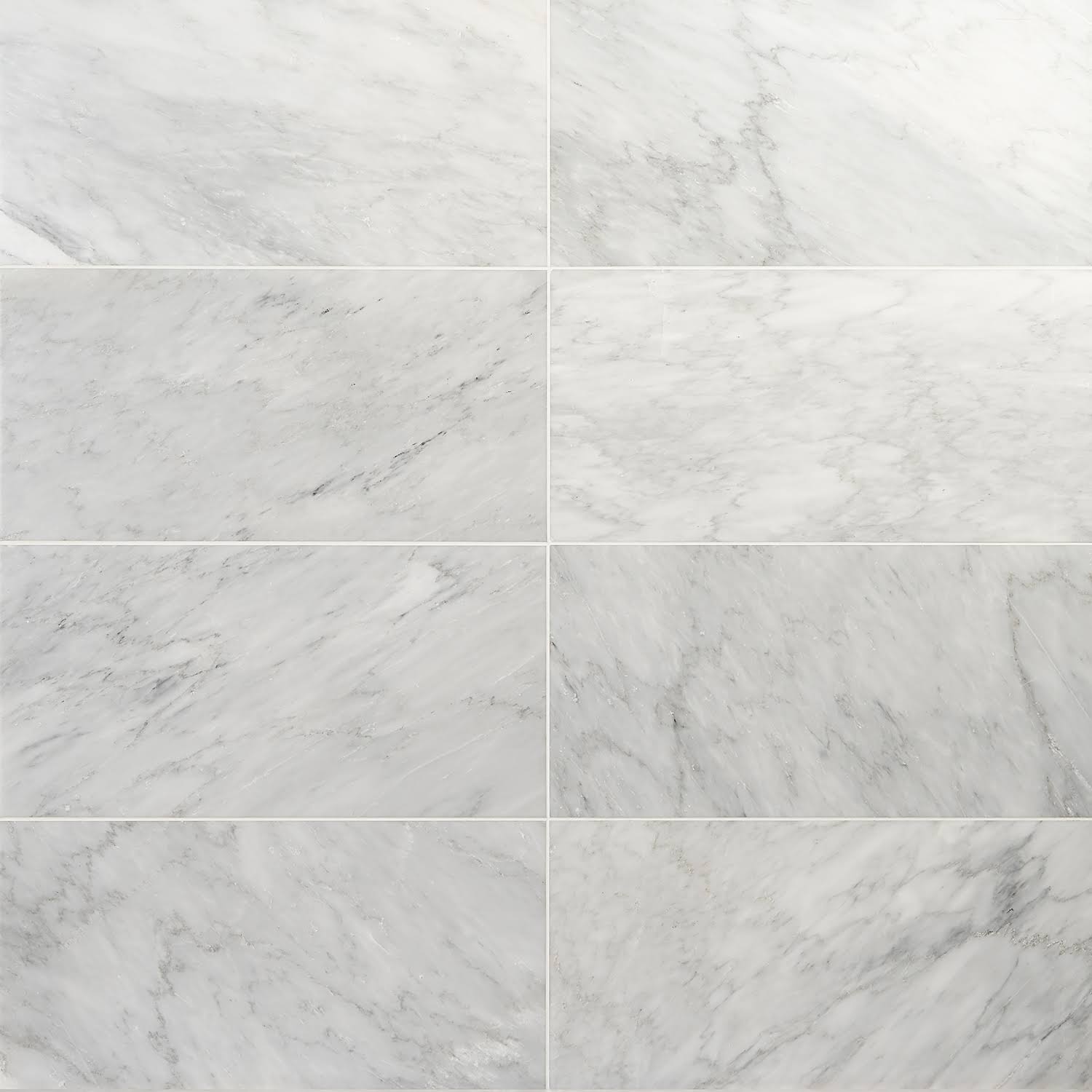 White 12x24 Polished Marble Tile H468550