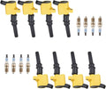 8pcs Ignition Coil Pack and Platinum Spark Plug for Ford Mustang Mercury Lincoln Explorer F-150 Expedition 2005-2010 4.6L 4.5L 6.8L V8 K535334