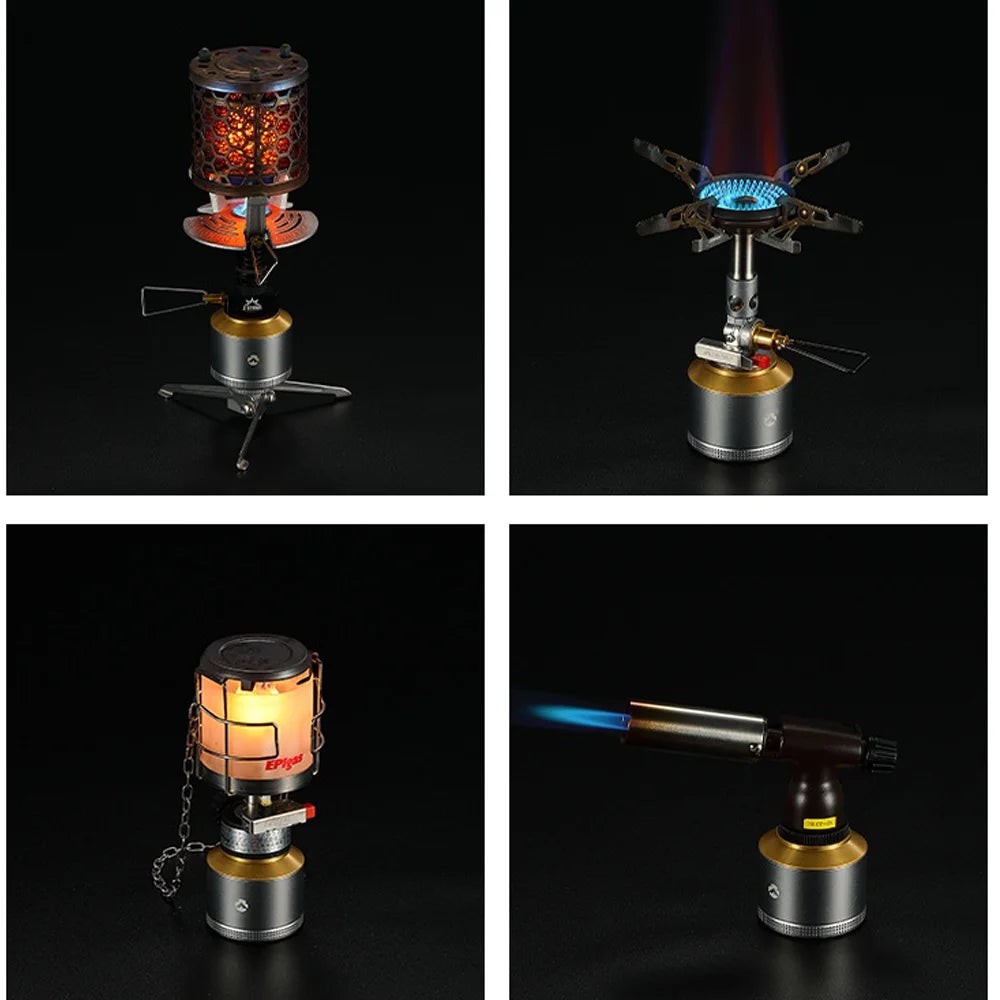 Portable Windproof Candlelight Camping Gas Burner Lantern W219