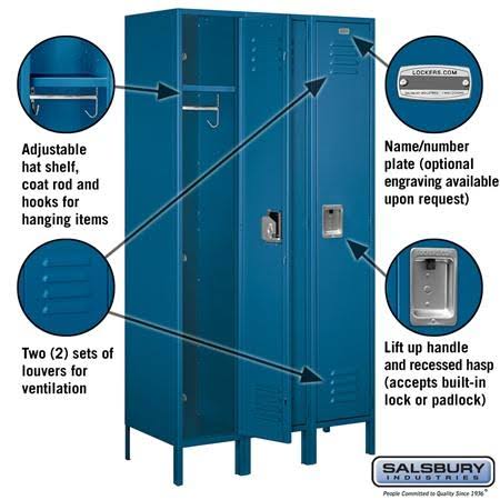 Blue Metal Locker B763