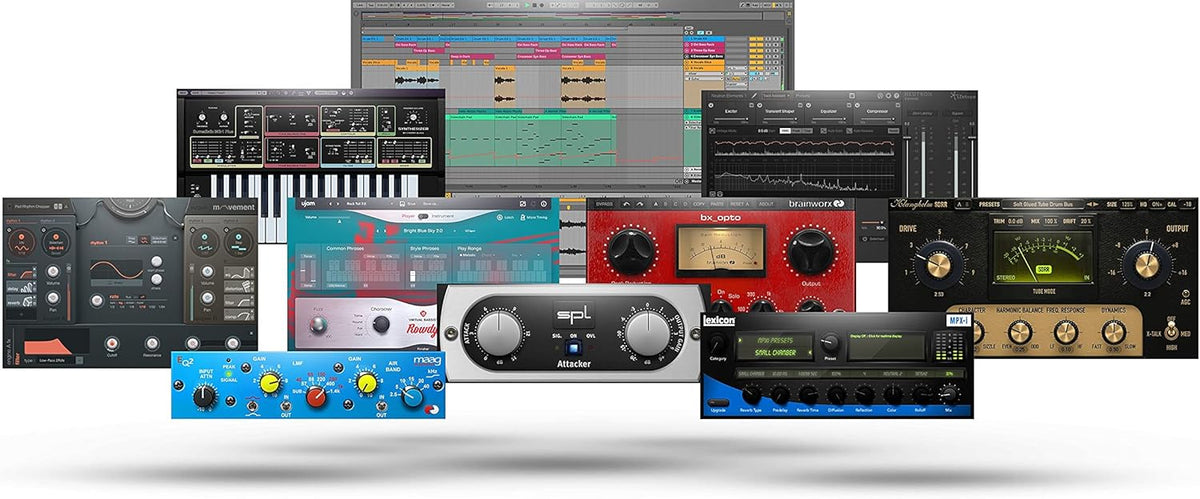 Audio Interface Full Studio Bundle with MIDI Pad Controller, Bluetooth Monitors, Boom Arm and Headphones O543914