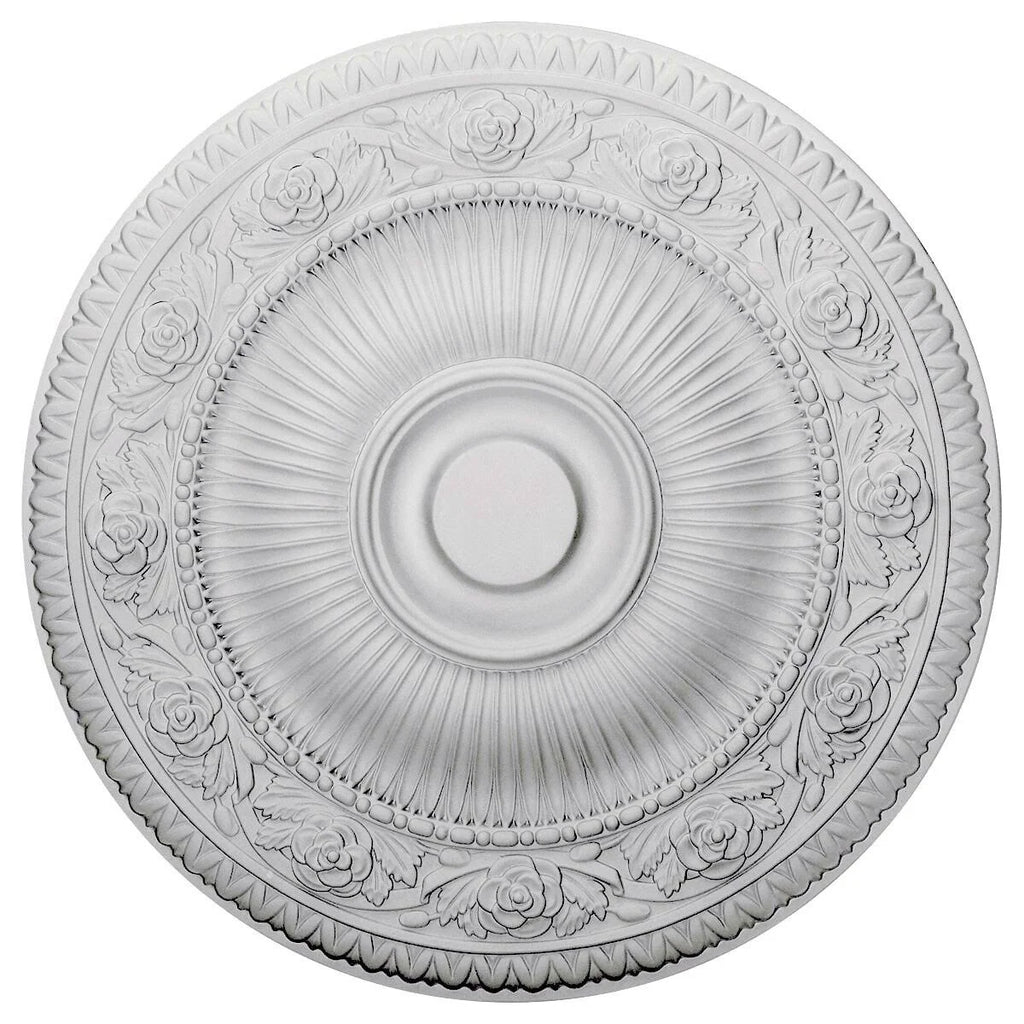 24 1/4x22OD x 2x22P Ceiling Medallion, Hand-Painted Pewter U95621