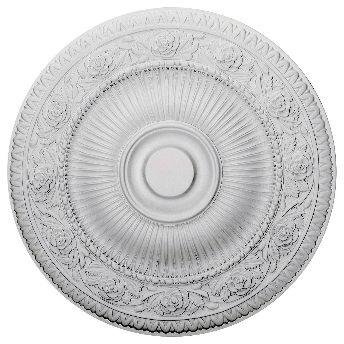 24 1/4x22OD x 2x22P Ceiling Medallion, Hand-Painted Pewter U95621