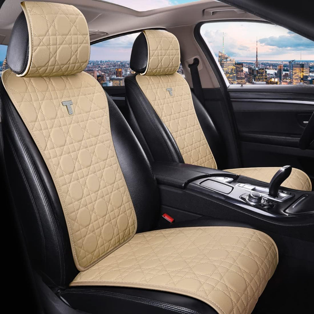 Pink Faux Leather Full Set Car Seat Covers 9pcs Y99621