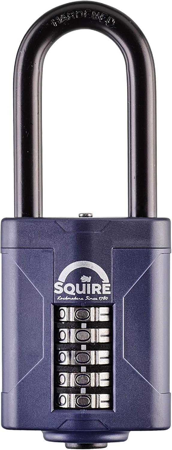 Blue 60 mm 5 Wheel Combination Padlock, Alloy Steel, Pack of 2 H7027